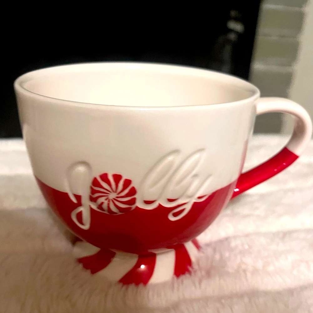 Jolly 2007 STARBUCKS Christmas Holiday coffee mug tea cup